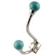 Solid Sea Green Ceramic Iron Hooks